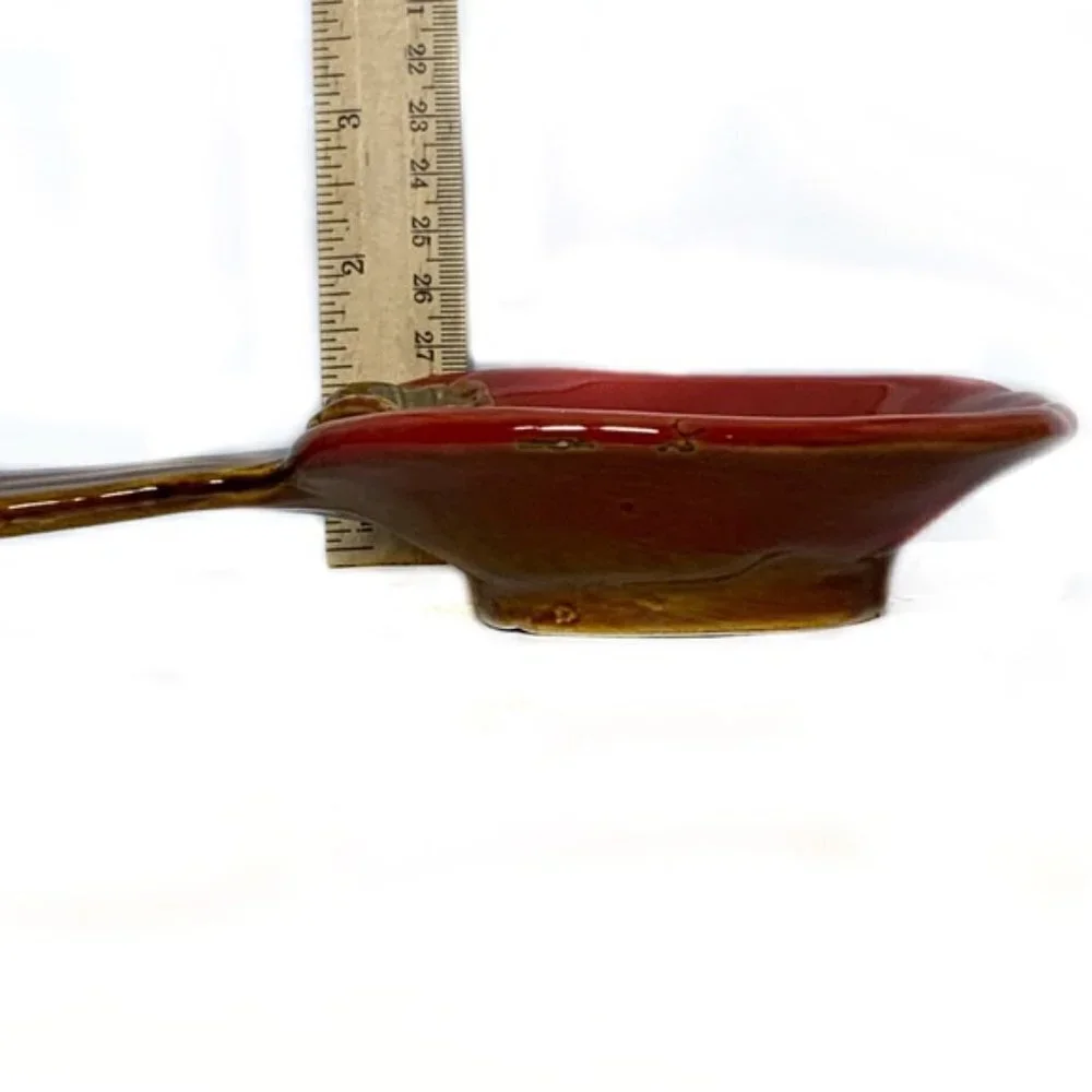Apple Theme Spoon Rest Rich Rustic Harvest Apple Artisan Ceramic Hand Painted